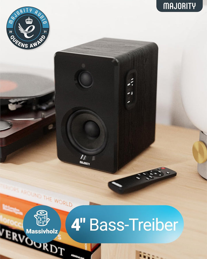 MAJORITY D40 Bluetooth Lautsprecher Boxen | 60W 2.0 Aktivlautsprecher | Studio Monitor mit 4"-Treibe