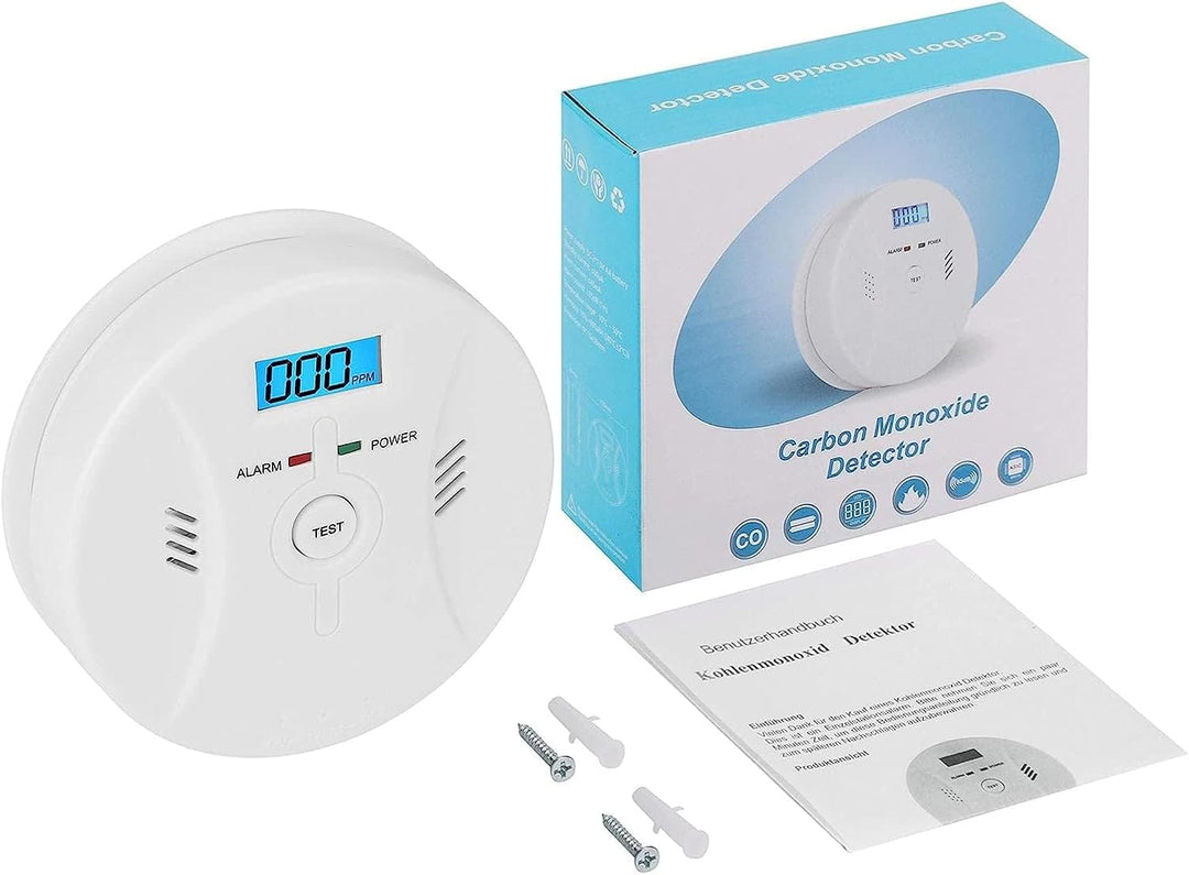 Kohlenmonoxid Warnmelder mit LCD Display CO Melder Lauter 85 Db Alarm Kohlenmonoxid Melder mit Kohle