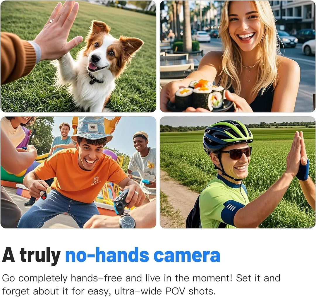 TKMARS Mini Action Cam 1080P WLAN, Magnetische Bodycam mit Clip, 120° Weitwinkel, 30M Wasserdicht, T