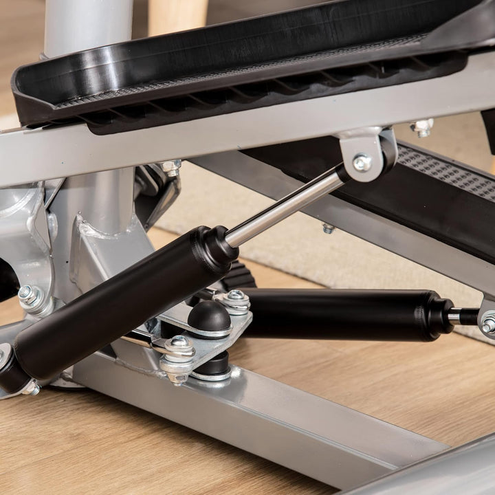 HOMCOM Stepper mit Handgriff Heimtrainer für Zuhause Kompakt Fitnessgerät für Bein- und Po-Training