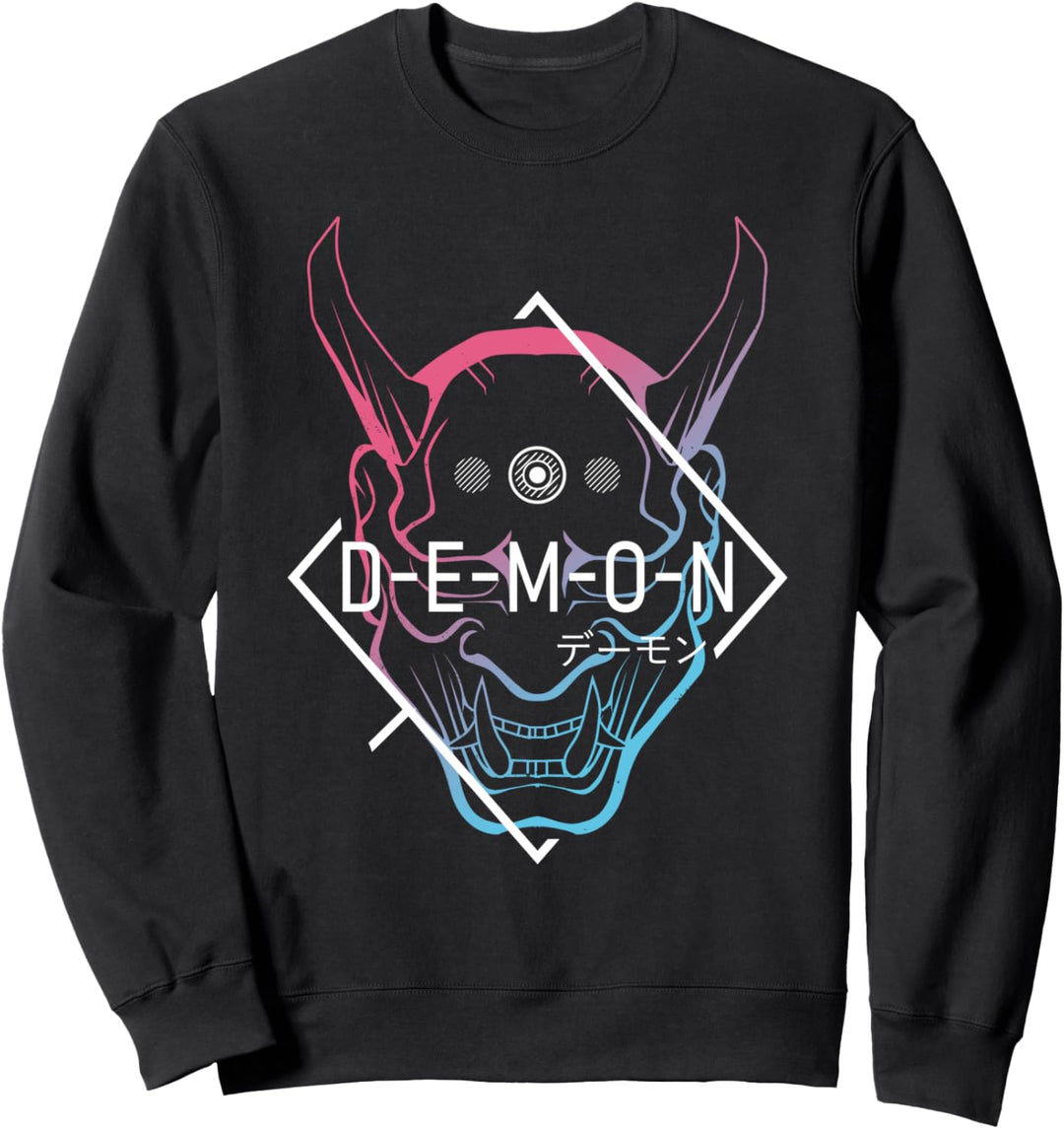 Japanische Oni Maske Dämon Oger - Aesthetic Japan Samurai Sweatshirt