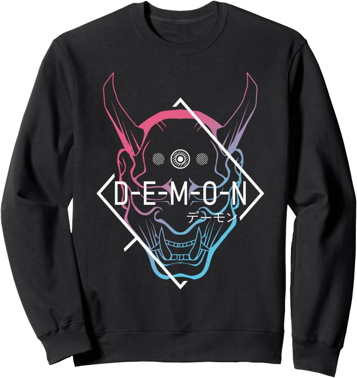 Japanische Oni Maske Dämon Oger - Aesthetic Japan Samurai Sweatshirt