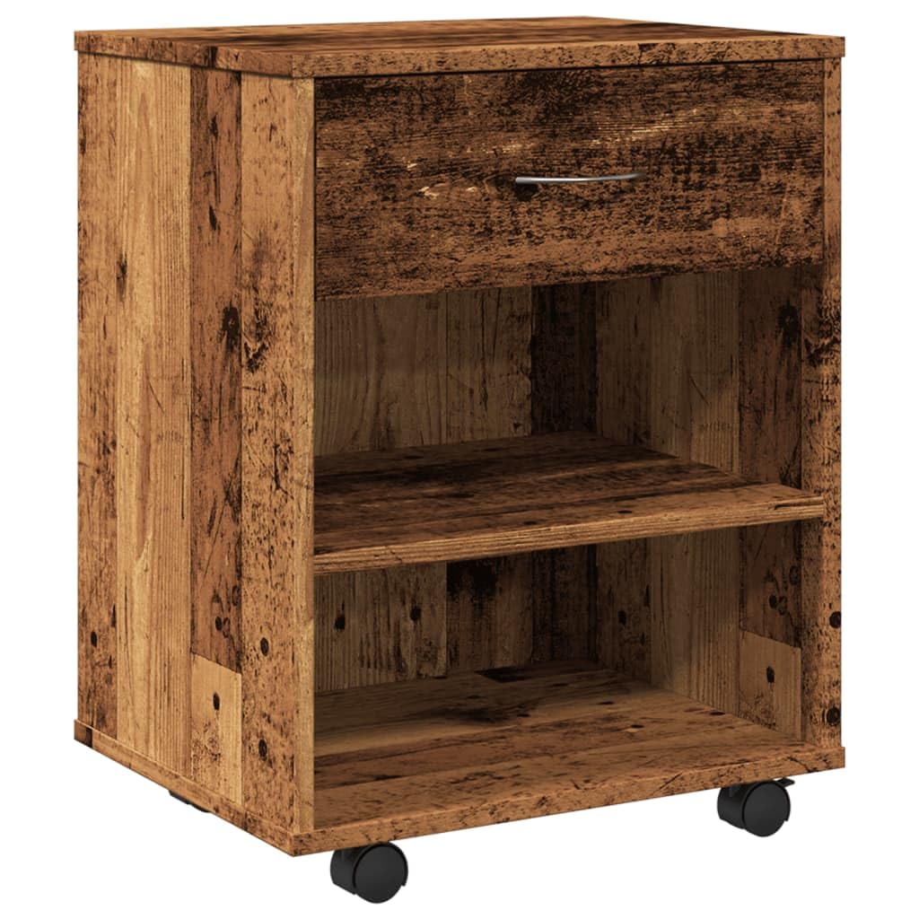 vidaXL Rollcontainer, Aktenschrank mit Stauraum, Rollschrank für Büro Arbeitszimmer, Bürocontainer B