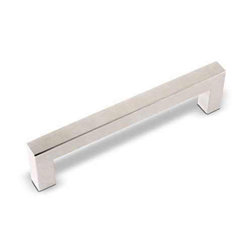 SOTECH 10 Stück Möbelgriffe E3 echt Edelstahl BA 160 mm (Profil 15 x 15 mm) Edelstahlgriffe Relinggr