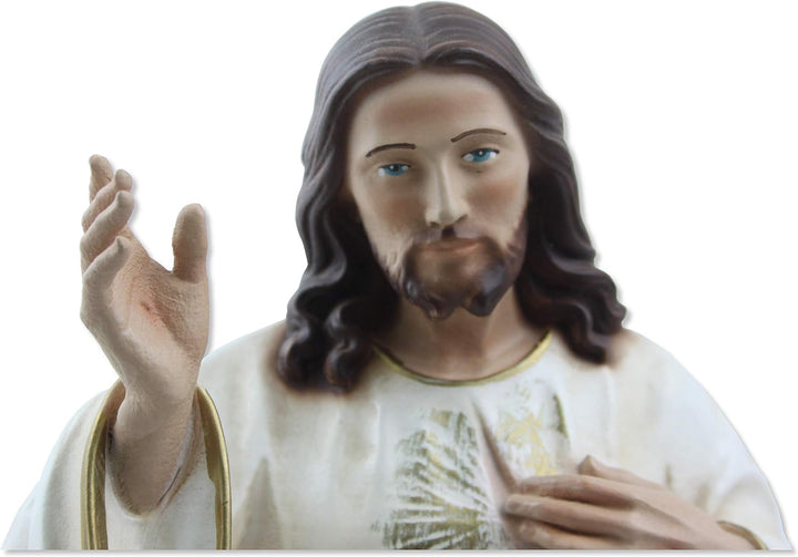 Proposte Religiose Misericordiöse Jesus-Statue, Höhe 30 cm, handbemalt.