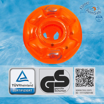 Flipper SwimSafe 1040 - Schwimmsitz für Babys ab 3 Monaten, Schwimmhilfe mit 3 Luftkammern und ohne