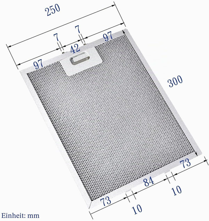 Amazinpure 2X 300 x 250 mm Universal Dunstabzugshaube Metallgewebefilter kompatibel mit Bosch Neff S