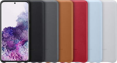 Samsung Leather Smartphone Cover EF-VG980 für Galaxy S20 | S20 5G Handy-Hülle, echtes Leder, Schutz