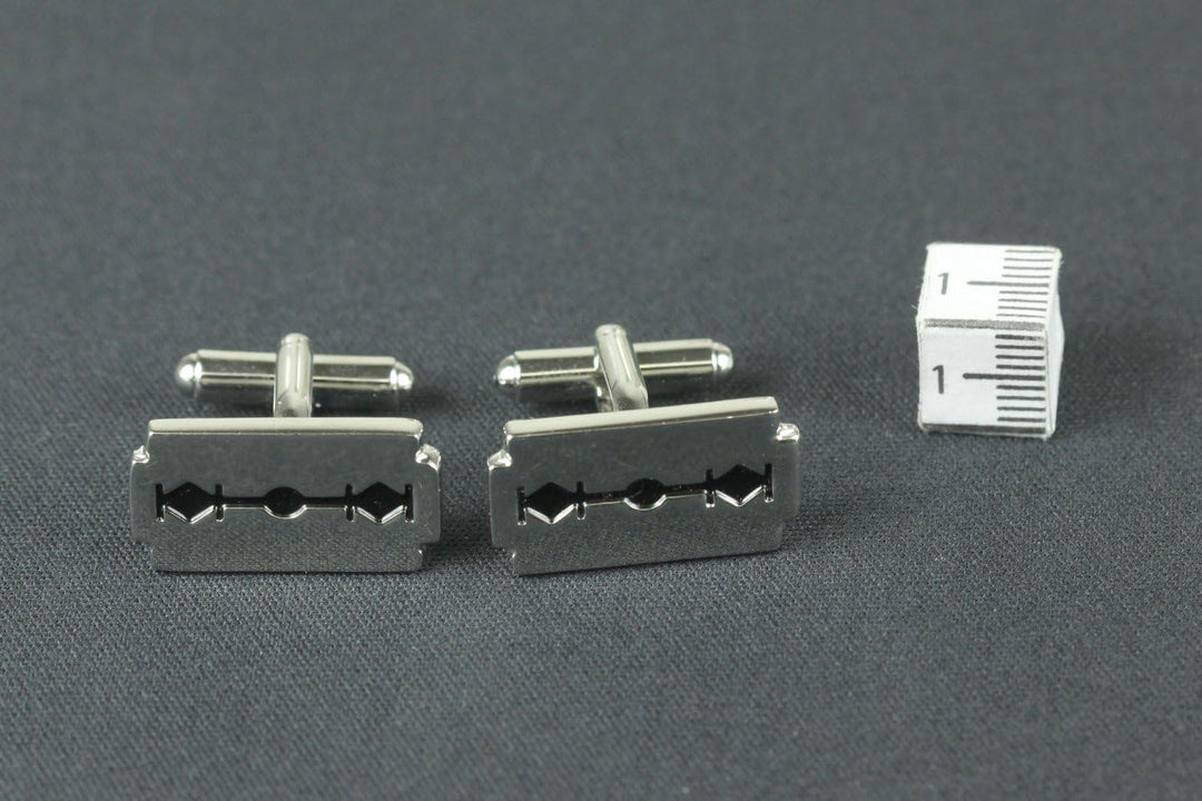 Miniblings Rasierklingen Manschettenknöpfe Miniblings Knöpfe + Box Klingen Rasieren Klinge - Herrens