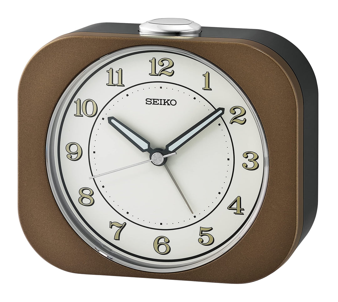 Seiko Clocks Wecker QHE195B eckig Braun, eckig Braun