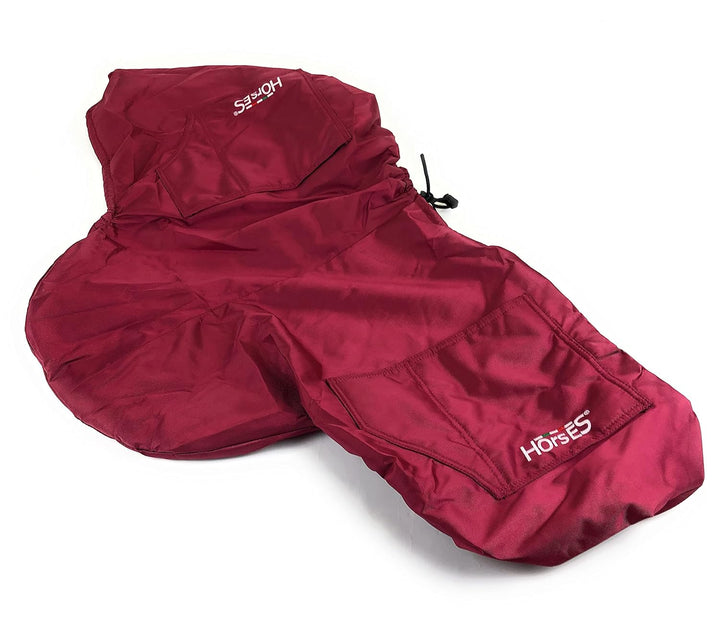 Horses, Sattel Überzug In Nylon mit innerhalb Fleece, Verstellbarer Sitzbezug, Geeignet für mehrere