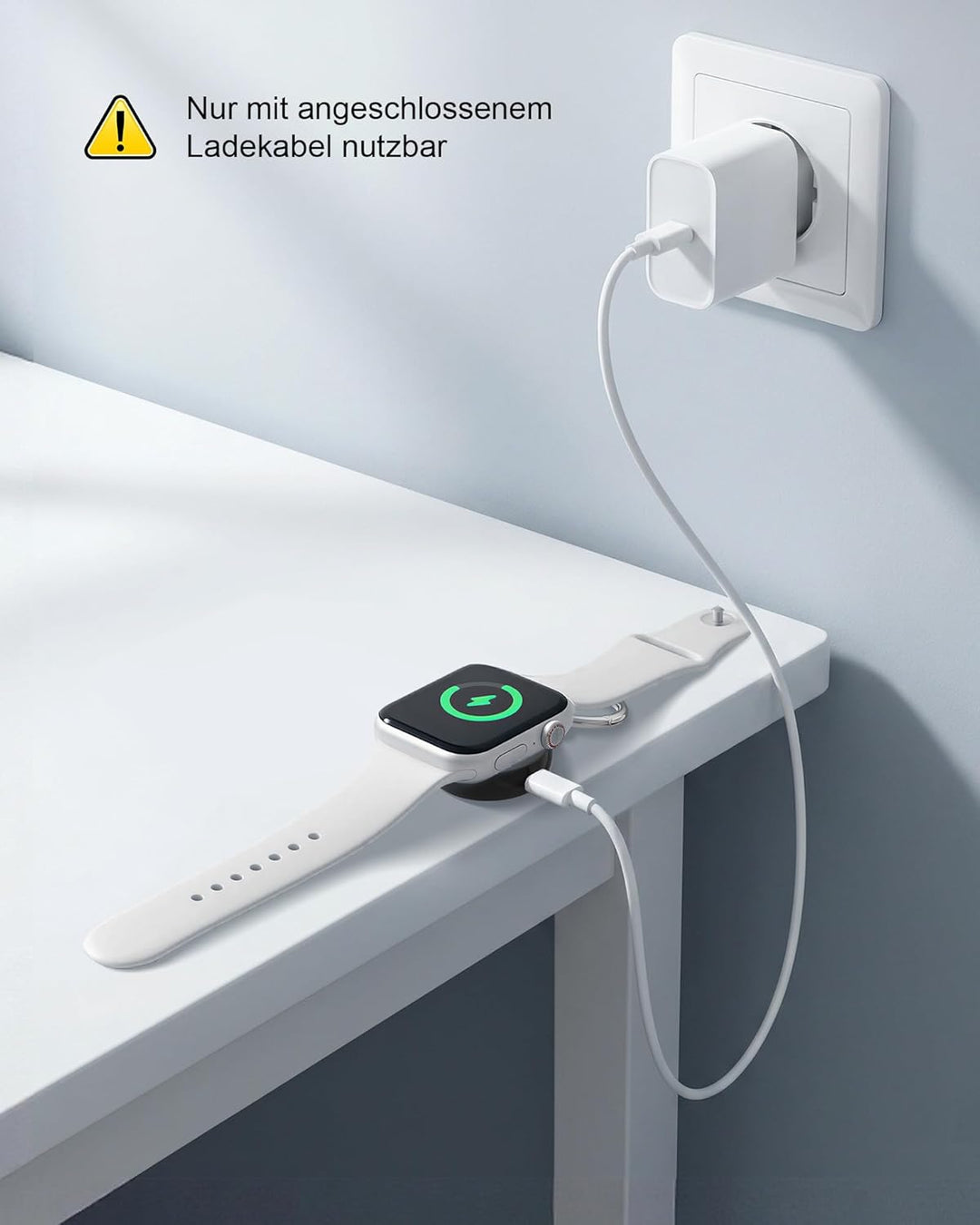 Ladegerät für Apple Watch 11-2, Ladestation für iPhone Ladekabel/USB C Kabel, Wireless Charger kompa