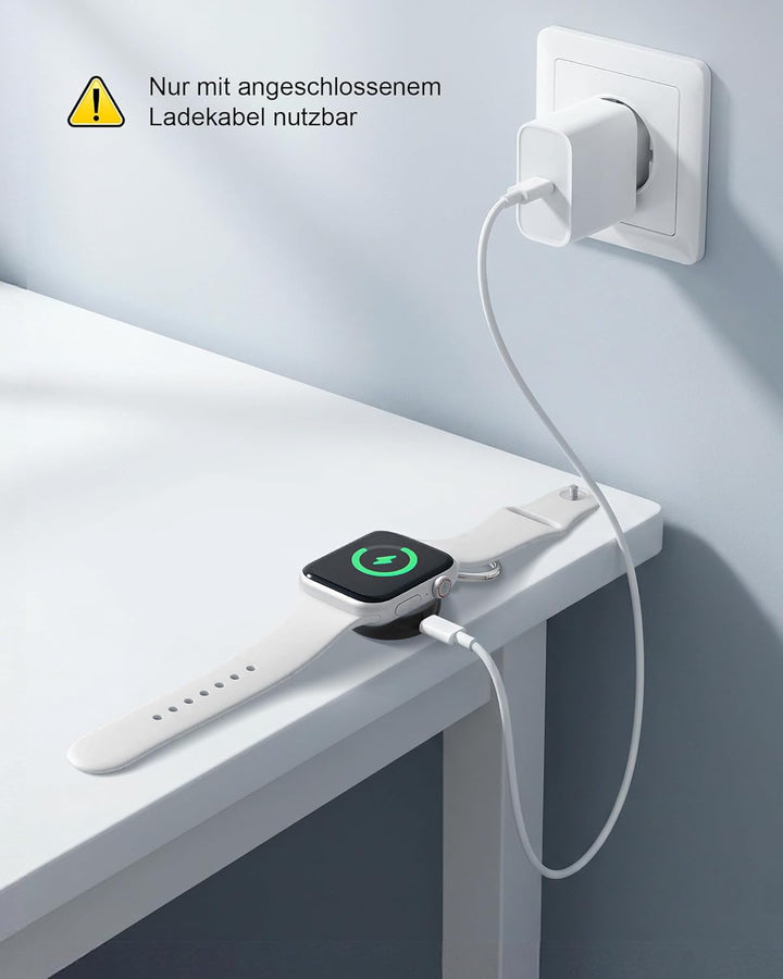 Ladegerät für Apple Watch 11-2, Ladestation für iPhone Ladekabel/USB C Kabel, Wireless Charger kompa