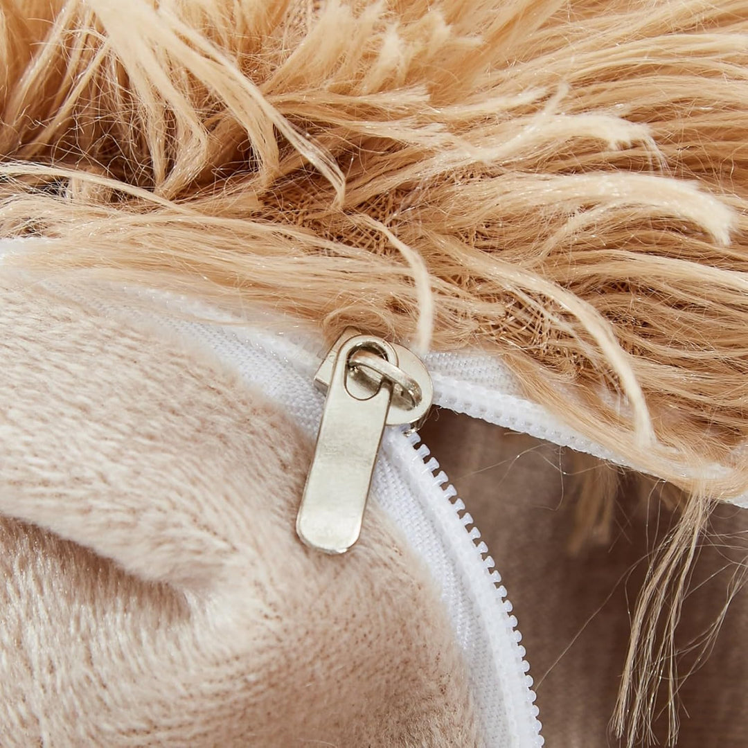 Freyamy Plüsch Bettwäsche 155x220cm Winter Khaki Langhaar Kunstfell Flanell Winterbettwäsche Samt Bi