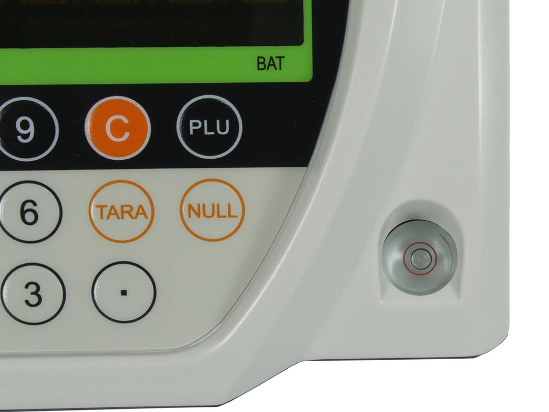Geeichte Ladenwaage WKA-PRP 30 kg - Teilung 5g mit integriertem Akku Marktwaage Waage Ladenwaage Max