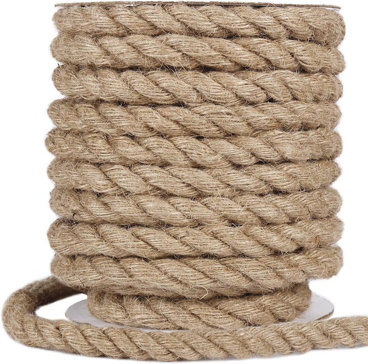 Vivifying Hanfseil, 10m 14mm Juteseil, Schwere Seil für Handwerk,Floristik, DIY, Dekoration, Bündel,