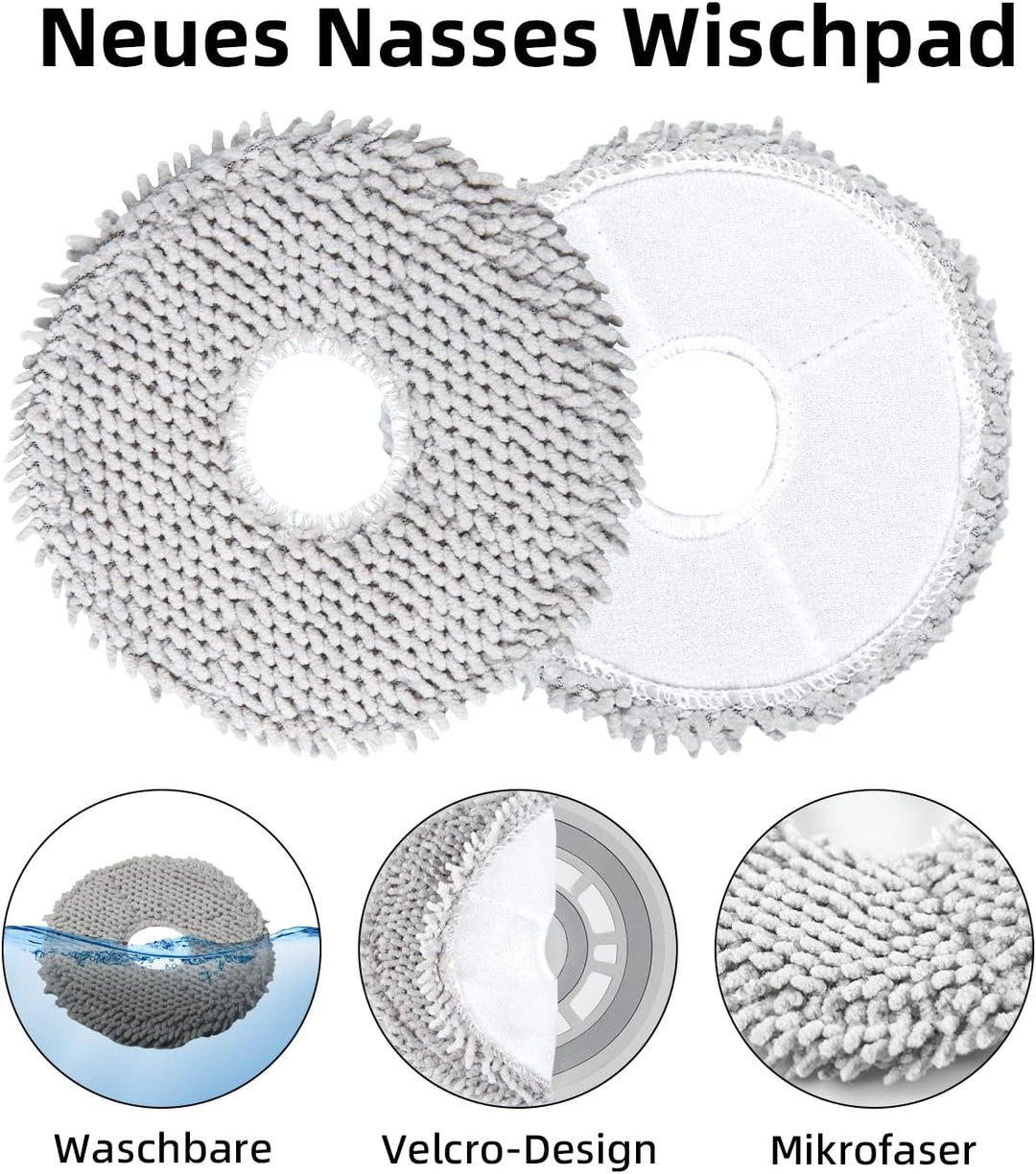 18 Stück Zubehör für Dreame L10s / L10 Ultra Saugroboter mit 1 Hauptbürste 6 Wischtücher 4 Filter 6