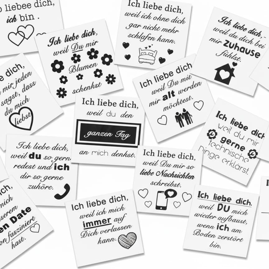 100 Gründe warum ich dich liebe als Valentinstagsgeschenkidee