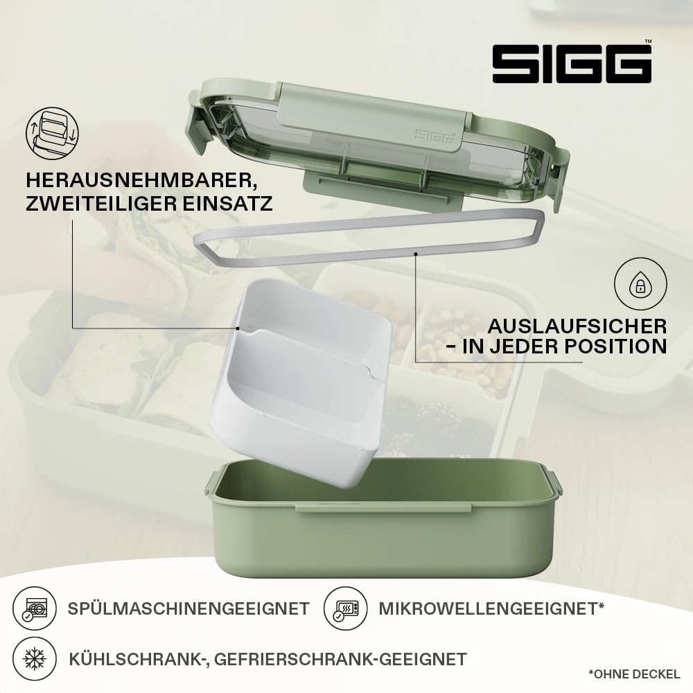 Sigg - NIMO Lunchbox L - Auslaufsicher - Trenner - Mikrowellen- & Spülmaschinengeeignet - BPA-frei -