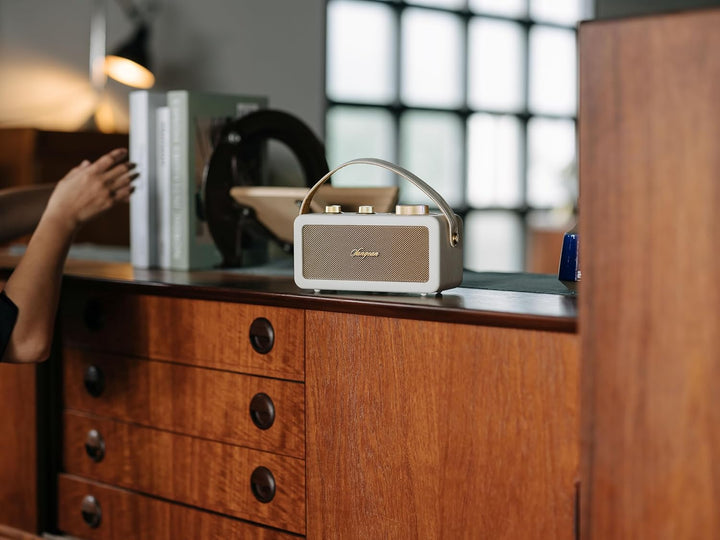 Sangean RA-101 Akku-Radio FM Bluetooth®, AUX wiederaufladbar Ivory, Gold
