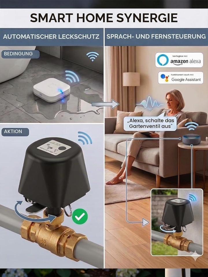 Smart Ball-Wasserventil, App-Steuerung, 4 Timer-Modi für automatische Steuerung, unterstützt 2,4-GHz