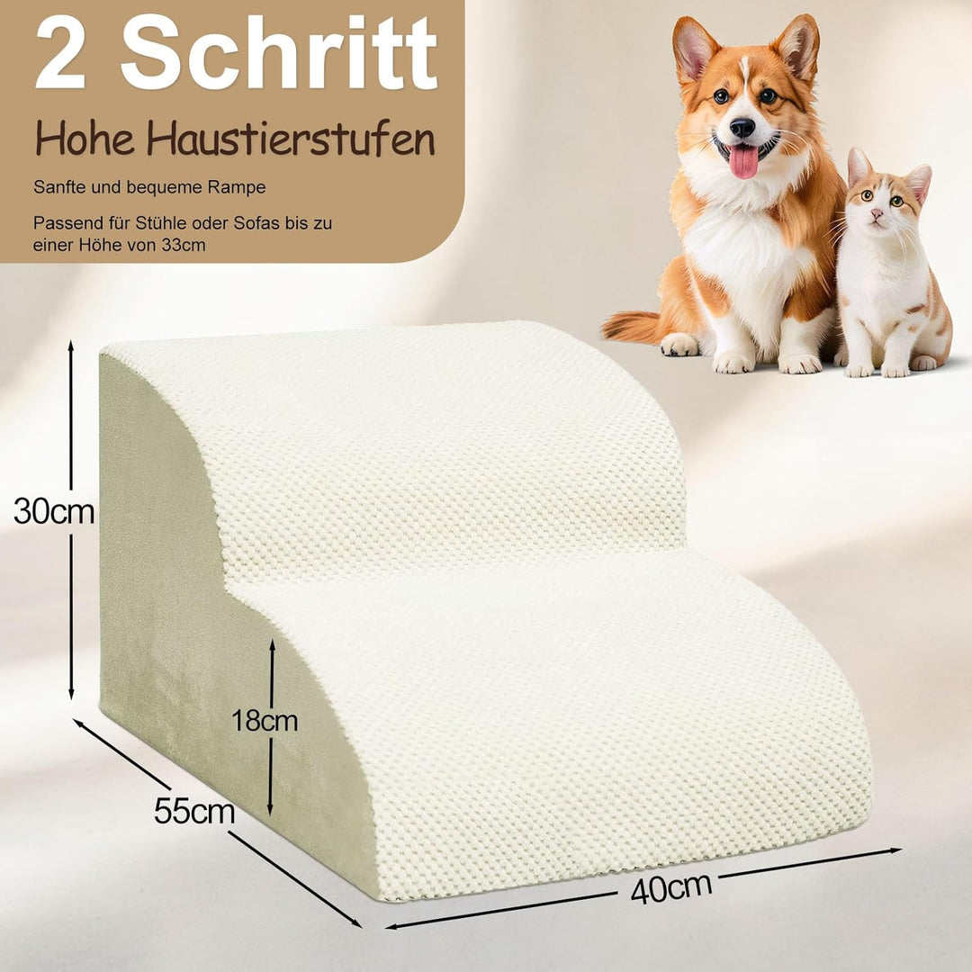 Niubya Hundetreppe für Kleine Hunde, H30 cm, für Katzentreppe Hundetreppe Bett und Sofa, ältere und