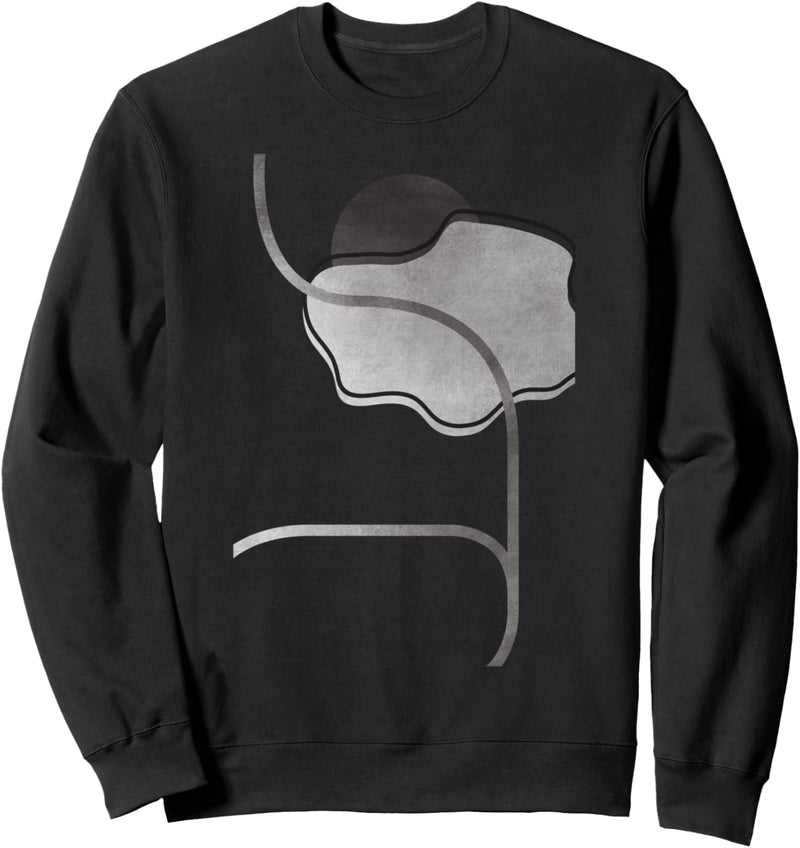 Abstrakte Kunst Minimalistische Schwarzweissformen Sweatshirt