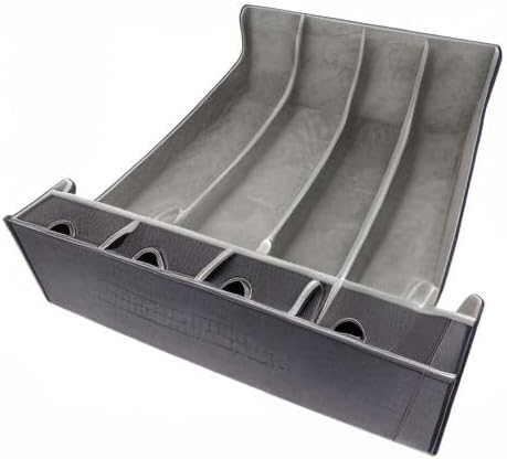docsmagic.de Premium 4-Row Trading Card Storage Box Black + Trays & Divider - MTG PKM YGO - Sammelka