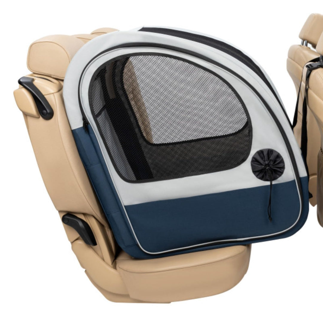 PetSafe Happy Ride Faltbare Transportbox, Hunde-Reisebox für die Autorückbank, Netztüren zur Belüftu