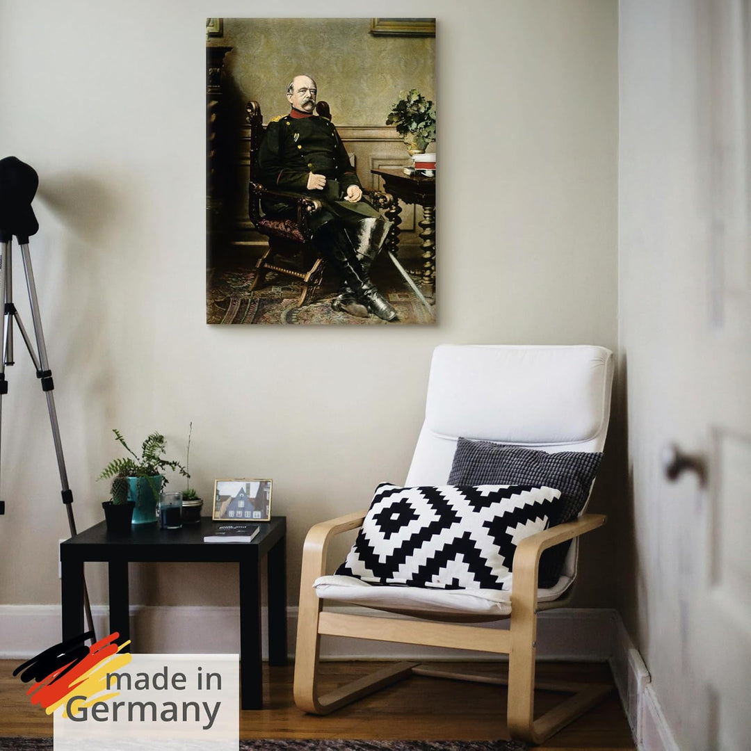 ARTland Leinwandbilder Wandbild Bild auf Leinwand 60 x 80 cm Wanddeko Schreibtisch Blumen Arrangemen