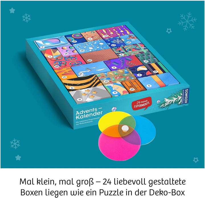 KOSMOS 661090 Experimentierkasten Adventskalender 2025, Die schönsten Experimente zur Weihnachtszeit
