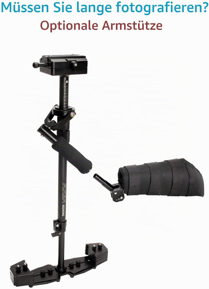 FLYCAM Redking Quick Balancing Videokamera-Stabilisator mit Dovetail schnelle freigeben | Aluminium