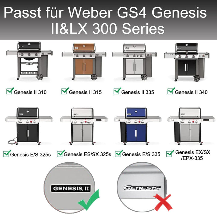 66032 Flavorizer Bars Ersatz für Weber Genesis II/LX 300, 66795 Aromaschienen für Weber Genesis GS4