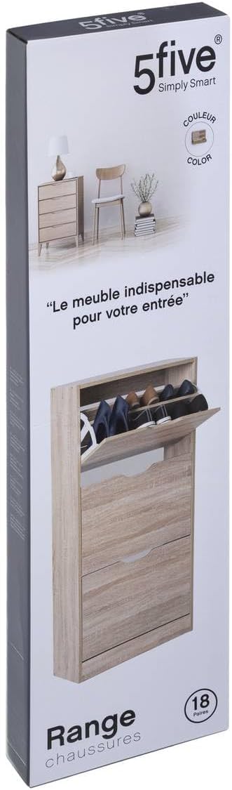 5five - schuhschrank mit 3 schubladen weiss 60 x 24 x 118 cm Weiss, 60 x 24 x 118 cm Weiss