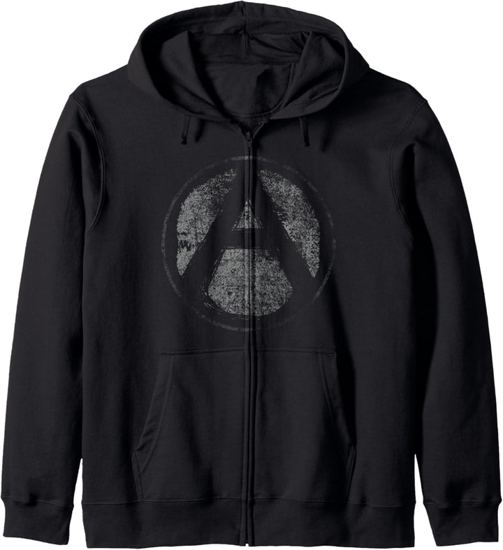 Anarchie Symbol Atheist Anarchist Grunge Punk Grafik Kapuzenjacke