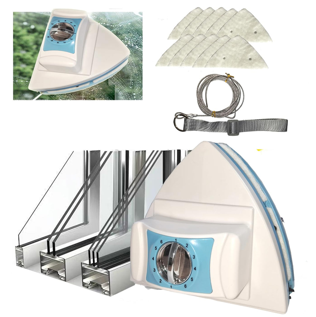 Hooha Magnetische Fensterreiniger mit 6 Gänge Magnetisch Einstellen Fensterputzer,Fensterreiniger Mi