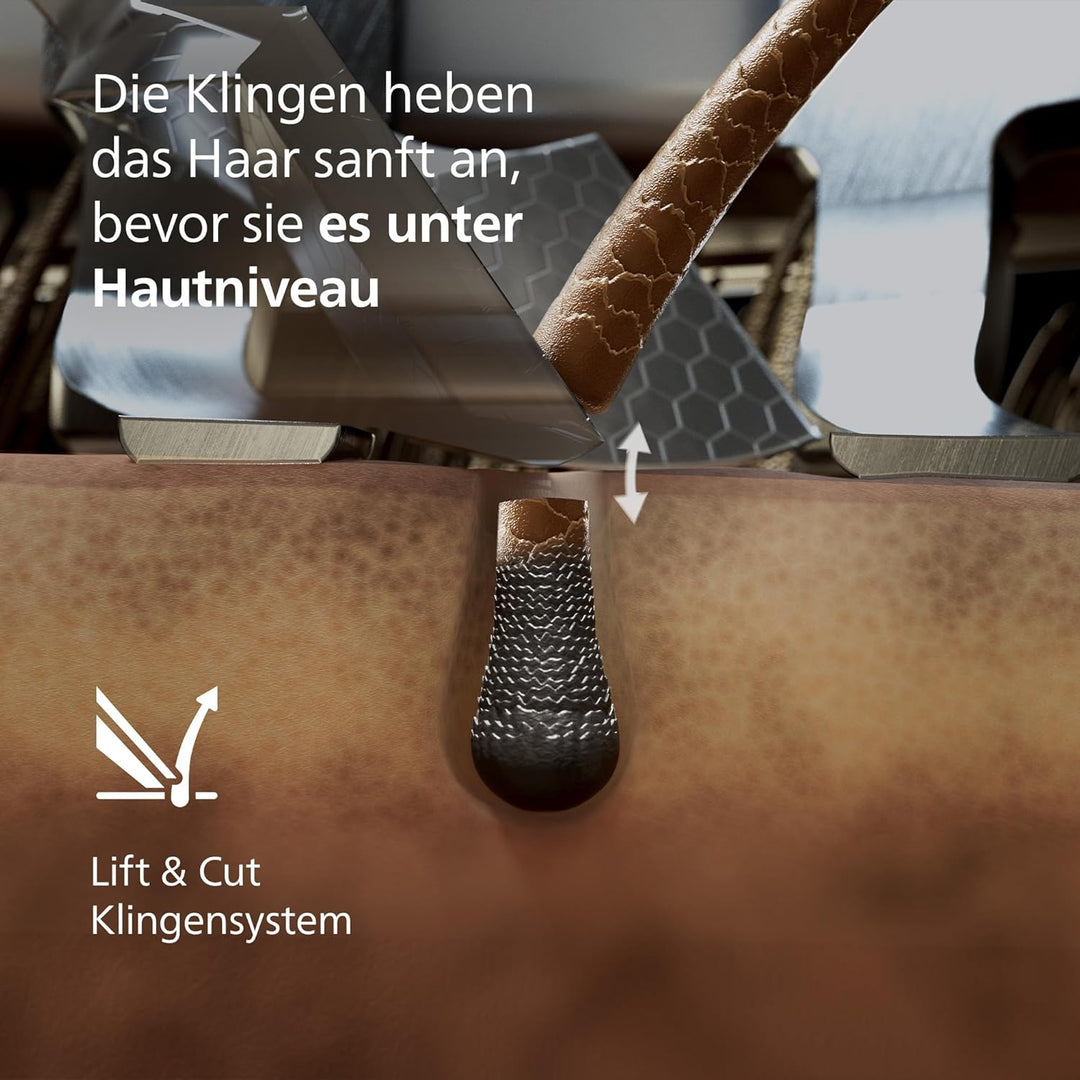 Philips Rasierer i9000 Prestige Ultra, Nass- und Trockenrasierer für Herren, dunkelgrau, Druck- und