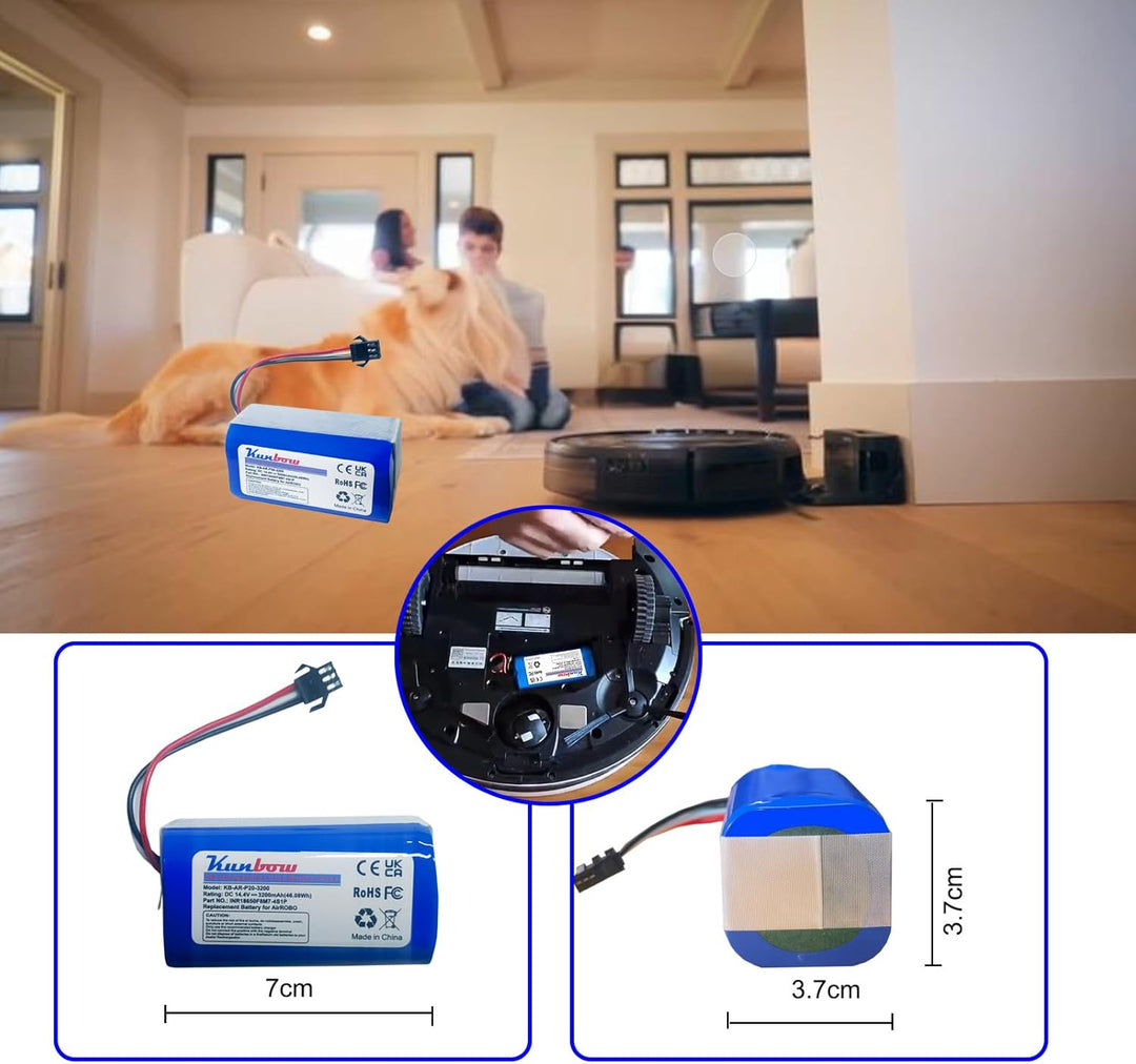3200mAh Li-ion akku, Ersatzakku für AIRROBO P20 Saugroboter.(14.4V / 46.08Wh)