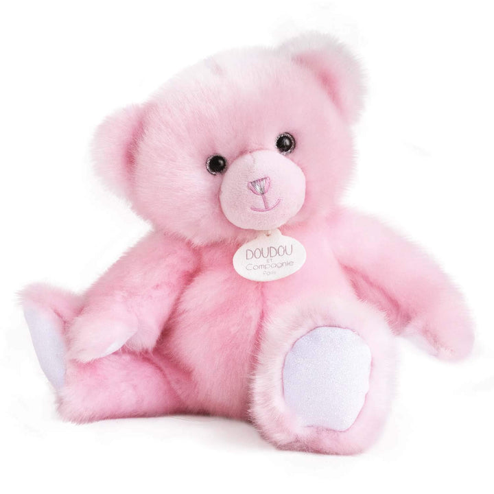 Doudou et Compagnie - DC3562 Plüschbär mit Pailletten – 30 cm – Sorbetrosa – Bär Kollektion