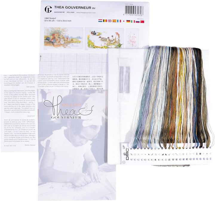 Thea Gouverneur - Kreuzstich-Set - Möwe - Aida - 16 Count - Für Erwachsene - 1062A
