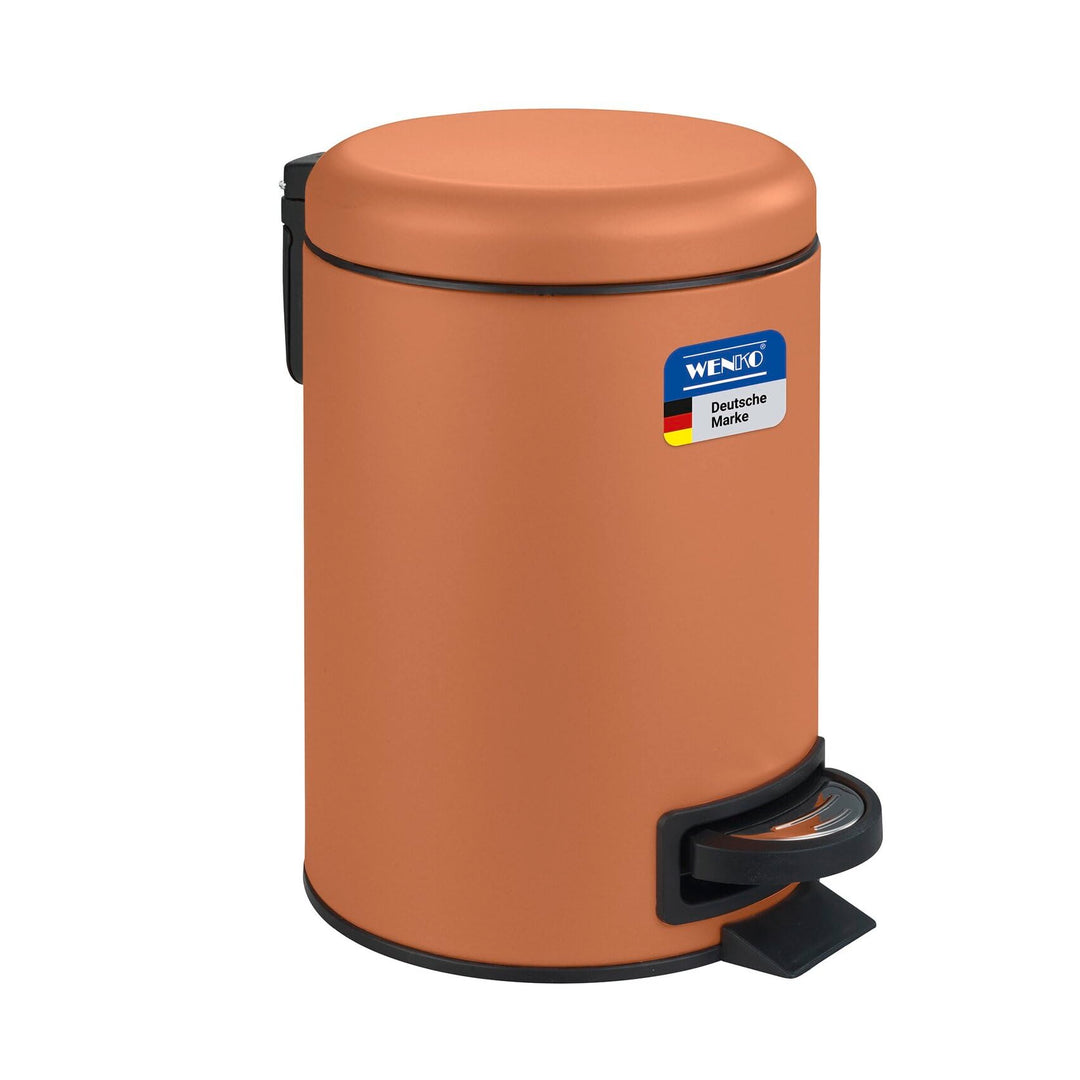WENKO Treteimer Mod. Leman, 3 Liter, mit herausnehmbarem Einsatz, aus lackiertem Stahl, 17 x 25 x 22