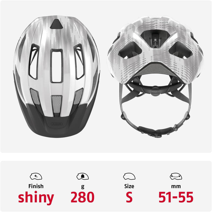 ABUS Rennradhelm Macator - sportiver Fahrradhelm für Einsteiger - auch für Zopfträger/-innen - für D