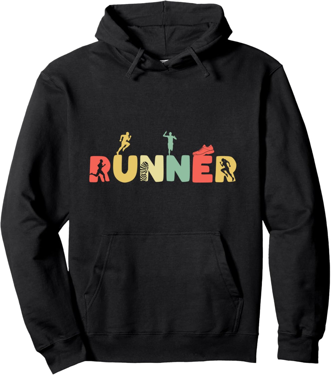 Retro Jogging Laufen Sport Joggen Läufer - Vintage Runner Pullover Hoodie