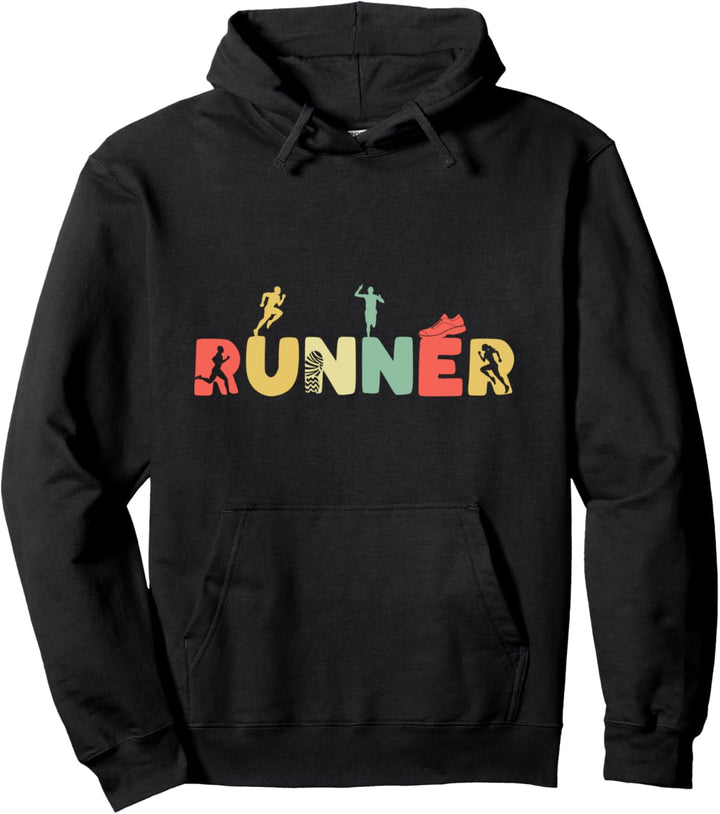 Retro Jogging Laufen Sport Joggen Läufer - Vintage Runner Pullover Hoodie