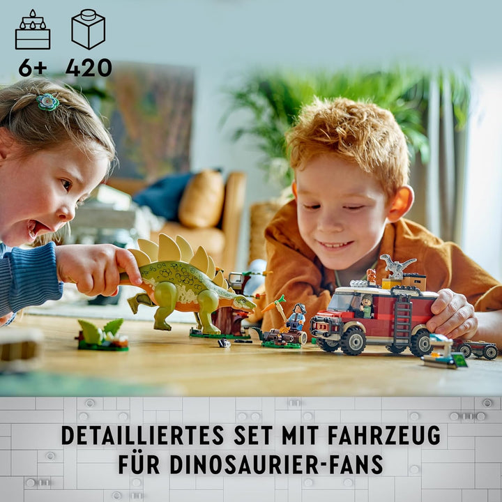 LEGO Jurassic World Dinosaurier-Missionen: Entdeckung des Stegosaurus, Abenteuer-Spielset für Jungen