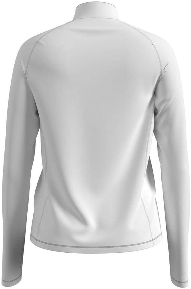 Odlo Damen Midlayer 1/2 Zip Glade Pullover S White - Placed Print Fw19, S White - Placed Print Fw19