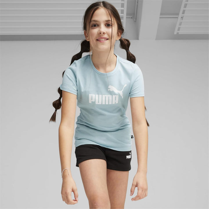 PUMA Mädchen Logo Tee & Shorts Set G Trainingsanzug 128 Turquoise Surf, 128 Turquoise Surf