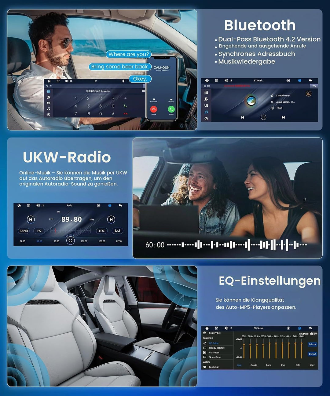 Rimoody Autoradio 1 Din mit Wireless Carplay Android Auto, 6.9 Zoll 1 Din Autoradio Bluetooth Kompat