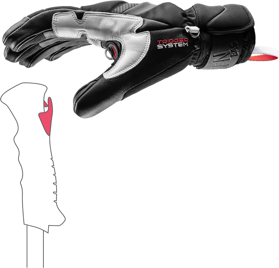 LEKI Griffin Pro 3D Handschuhe Skihandschuhe Fingerhandschuhe 7 Schwarz, 7 Schwarz