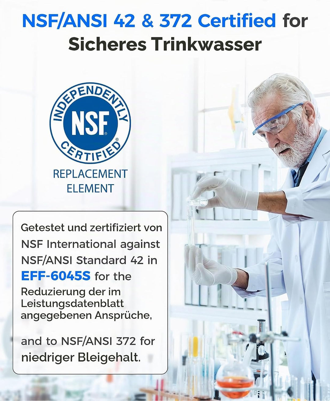 Waterdrop DA97-17376B Refrigerator Water Filter, Kompatibel mit Samsung® HAF-QIN/EXP, DA97-17376B, H